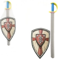 Skumsværd med skjold 75 cm