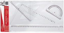 Sæt med transparente linealer CONCORDE, 4 stk.