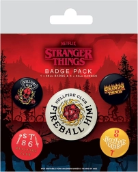 Stranger Things Hellfire Club badgesæt