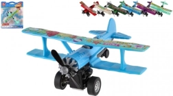 Dobbeldækker med pull-back, 10 × 11 cm, metal/plast – mix af farver