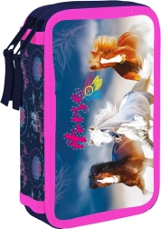 To-etagers skolepenalhus med hestemotiv fra Oxybag