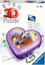 Ravensburger 3D-puslespil hjerte Heste – smykkeskrin 54 brikker