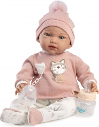 Guca Ada – vægtet realistisk babydukke med blød stofkrop 42 cm