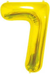 Folieballon tal 7 guld GO DAN Beauty & Charm 85 cm