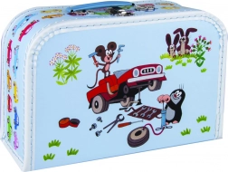 Kuffert med motiv af mulvarpen og bil