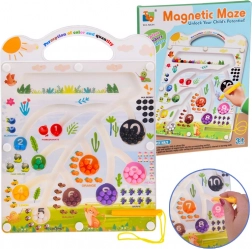 Magnetisk læringstavle med labyrint – læring af farver og tal