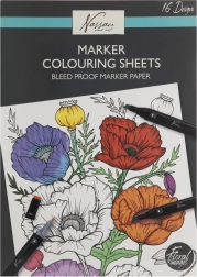 Malebøger med blomsterdesign 25x35 cm