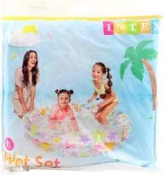 Intex oppusteligt børnebassin med sommerprint 122 × 25 cm