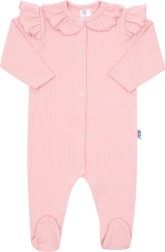 Baby heldragt i bomuld New Baby Stripes lyserød 86 (12–18 mdr.)