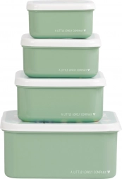 Sæt med fire madkassebokse A Little Lovely Company – Glæde