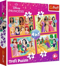 Puslespil 4 i 1 – eventyrfortællinger PRINCESS DISNEY