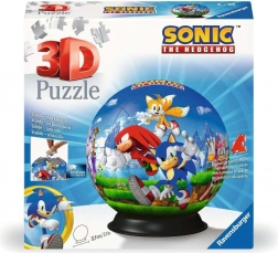 3D-puslespil kugle Sonic 72 brikker fra Ravensburger