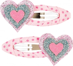 Hårspænder med hjerter - 2 stk