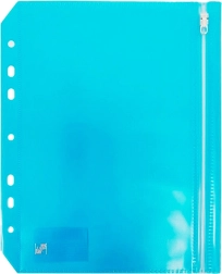 Clutch med lynlås format A5 blå