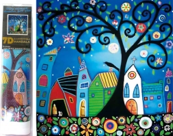 Diamantmaling 7D Eventyrby 30 × 30 cm