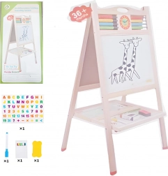 Dobbelt­sidet trætavle med kugleramme og tilbehør