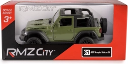 Metalbilmodel Jeep Wrangler Rubicon 2021 1:35 med tilbagestrukket motor
