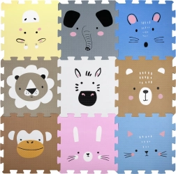 Humbi skumpude – lærende puslespil med dyr 120 × 120 cm, 9 dele