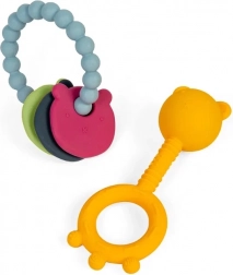 Silikone rangle og bidering 2-i-1 samt bidekreds til babyer