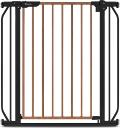 Børnesikkerhedsgrind LIONELO Truus Slim Black Carbon Natural