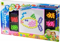 Farverig mosaik med knopper 210 stk.