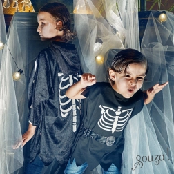 Børnekappe til Halloween CASPER 8–10 år (128–140 cm) – Souza!