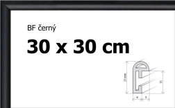 Plastikramme 30x30 cm sort
