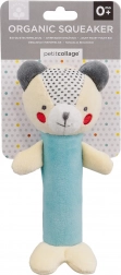 Petit Collage pivelyde rasle med bamse af økologisk bomuld