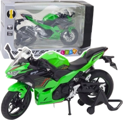 Metal sportmotorcykel grøn 1:12