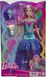 Barbie Malibu fe-pandukke med lyserødt hår og tilbehør
