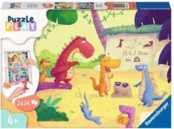 Ravensburger Puslespil og spil: Dinosaurer 2x24 brikker