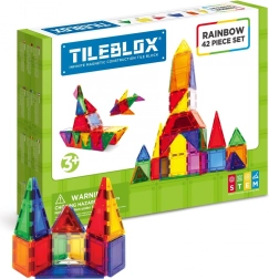 Magnetiske klodser Tileblox Rainbow sæt 42 stk.