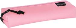 Bredt PU-etui PASTELINI med elastisk bånd, pink