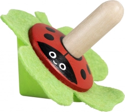 Detoa træsnurretop med filt mariehøne