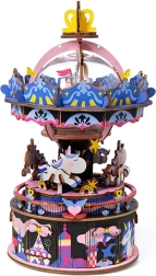 3D træpuslespil Musikboks Glade karrusel