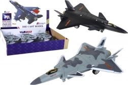 Flymodel med friktionsdrev i sort og grå farve