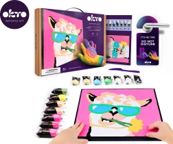 Maling med masse efter tal Lama 29 × 29 cm