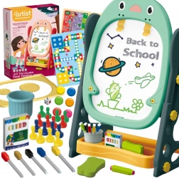 Dobbeltsidet magnetisk tavle til tegning og læring af tal og bogstaver