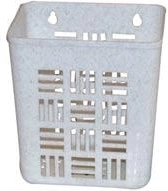 Ophængt plastkurv lille 12 × 10 × 13 cm – mix af farver