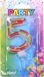 Fødselsdagslys tal 5 – striber