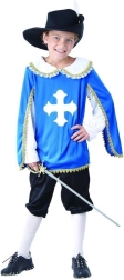 Musketerkostume til drenge 130–140 cm