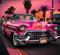 Diamantmaleri cadillac i los angeles 30 × 40 cm
