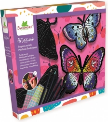 Artissimo farverige sommerfugle – kreativt sæt med farveblyanter og rhinsten