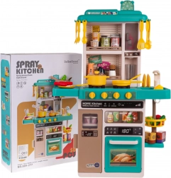 Interaktivt legekøkken med damp, lys og lyde – 50 dele – Blå