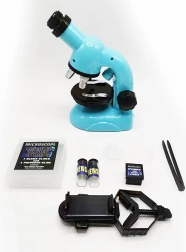 Begyndermikroskop 21 cm med forstørrelse op til 1200×