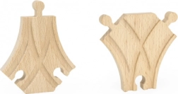 Træskinner kort sporskifte 2 stk.