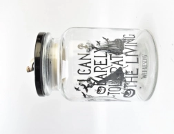 Glaskrukke til slik med låg WEDNESDAY