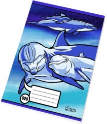 skolehæfte a5 blank 20 ark delfiner