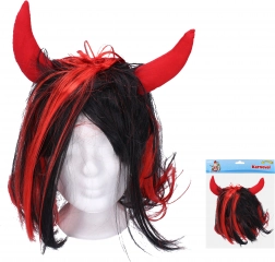 Paryk med djævlehorn