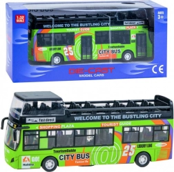 Metal dobbeldækkerbus med åbne døre – Zi